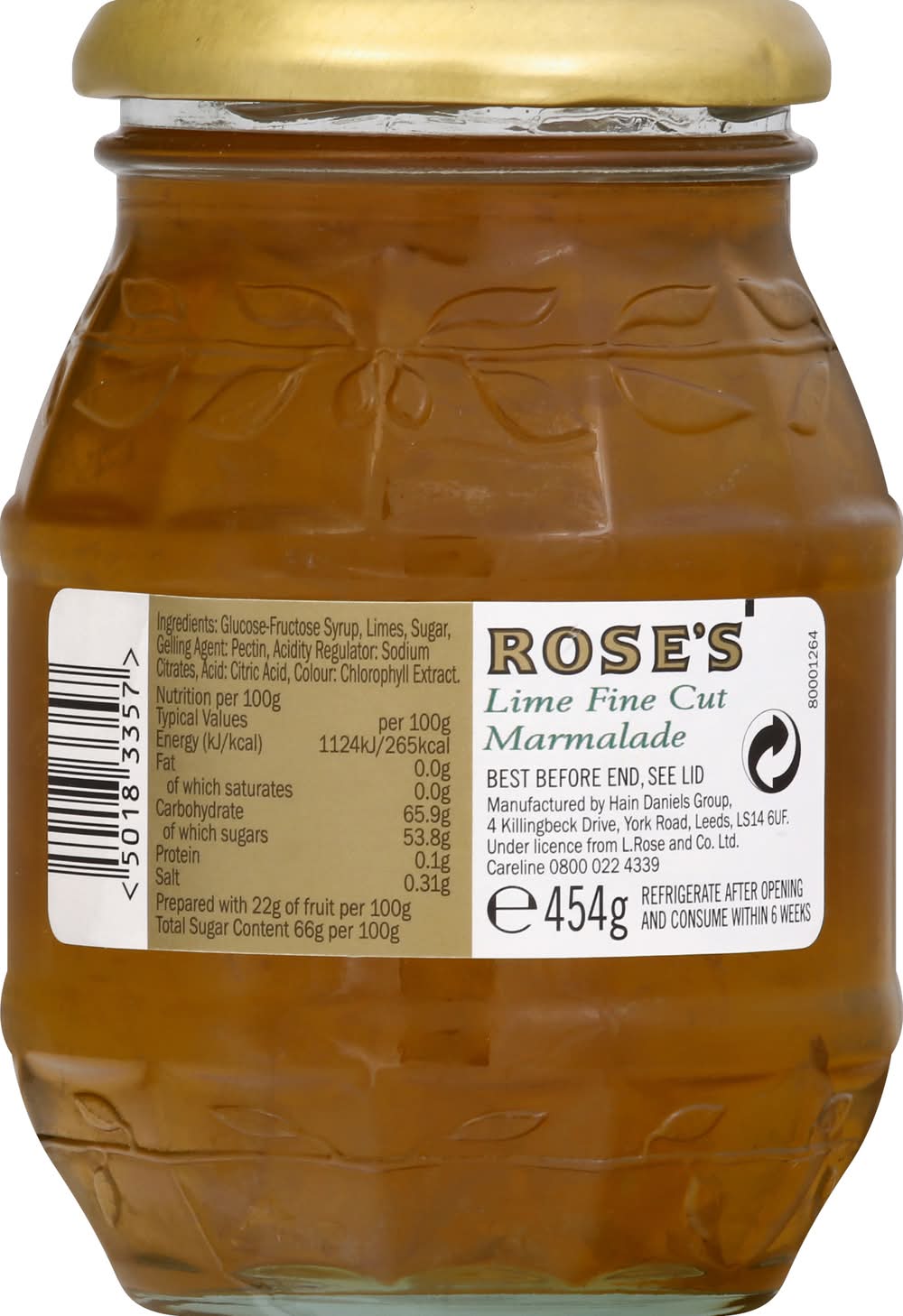 Lime Marmalade Rose's 454g Cut Lemon Fine : Roses & - (Pack of