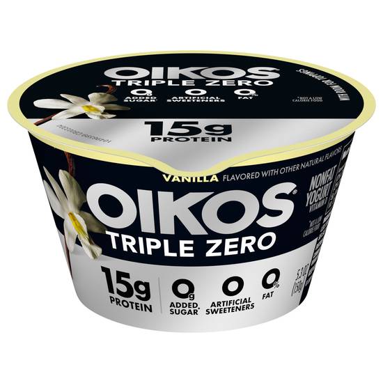 Oikos Triple Zero Blended Greek Yogurt (vanilla)