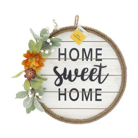 Way To Celebrate Harvest 20" Home Sweet Home Wood Hanging&Nbsp;Décor