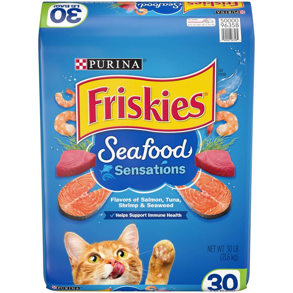 Purina Friskies Dry Cat Food, Seafood Sensations (30 lbs)
