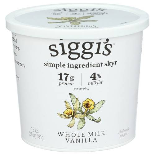 Siggi's Whole Milk Vanilla Skyr Yogurt