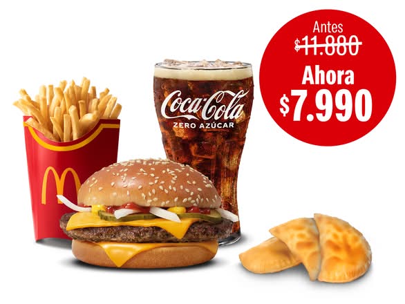 McCombo grande Cuarto de Libra con Queso + Empanadas