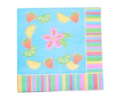 Floral & Fruit Slices Paper Napkins, 24-Count