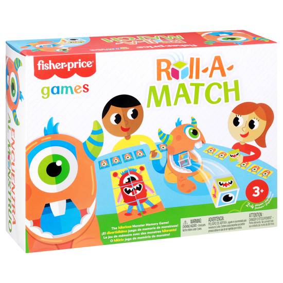 Fisher-Price Card Game Roll a Match 2-4 Players Toy