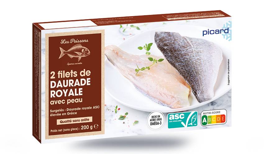 2 filets de daurade royale avec peau