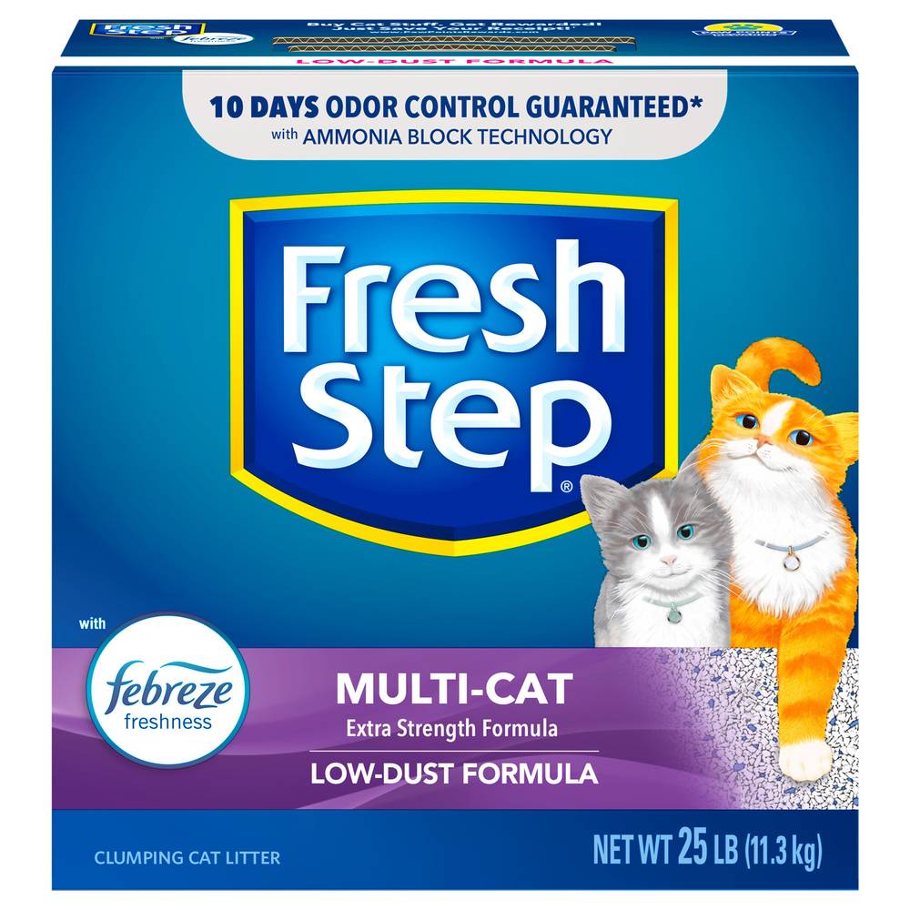 Fresh Step Multi-Cat With Febreze Freshness Scented Clumping Cat Litter (25 lbs)