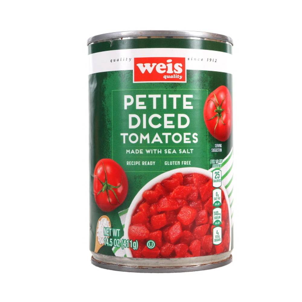 Weis Quality Petite Diced Tomatoes With Sea Salt (14.5 oz)