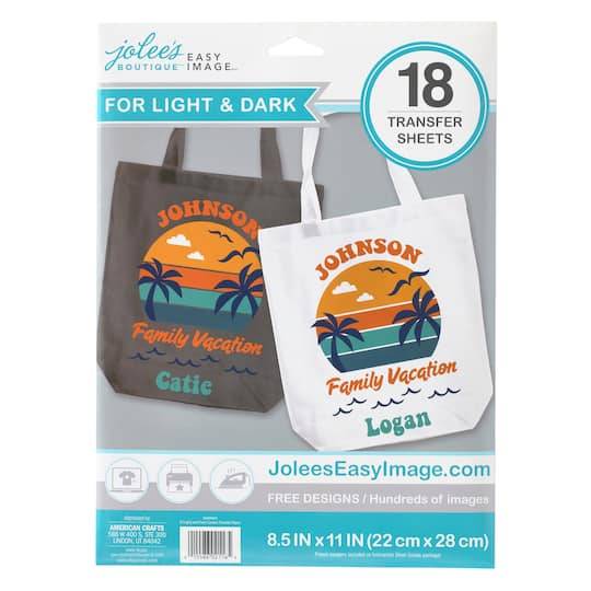 Jolee's Boutique Easy Image Light & Dark Transfer Sheets, 8.5" x 11" (18 ct)