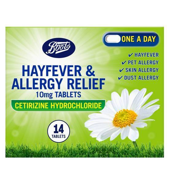 Boots Hayfever & Allergy Relief 10mg Tablets (14 tablets)