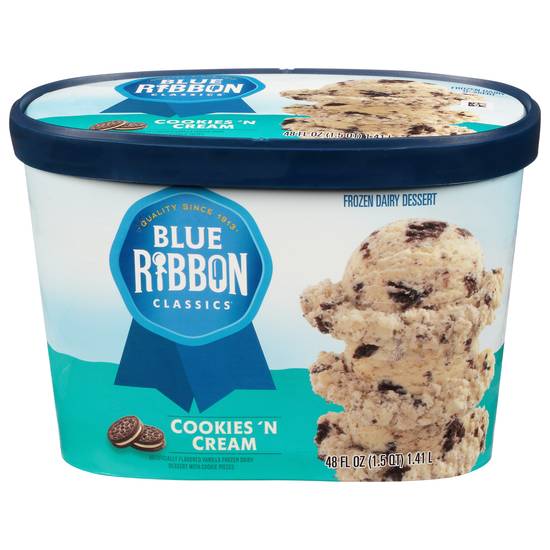 Blue Ribbon Classics Cookies 'N Cream Frozen Dairy Dessert (48 fl oz)