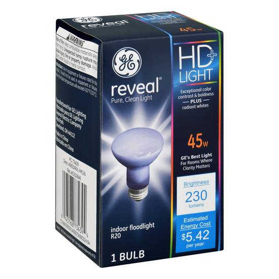 Ge Lighting Reveal Hd+ Indoor Floodlight 45 Watts Light Bulb