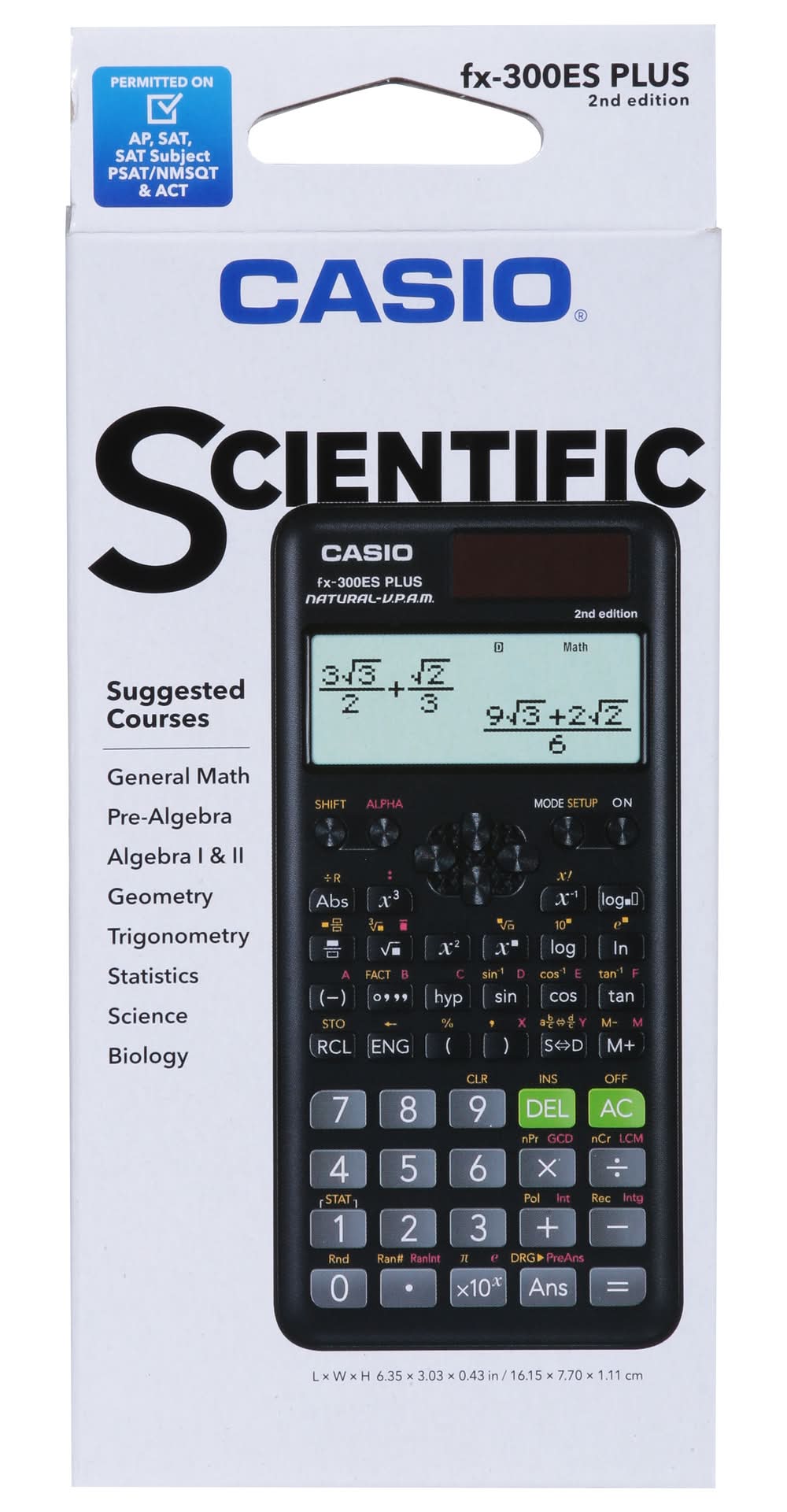 Casio Fx-300Es Plus 2nd Edition Scientific Calculator (6.4 oz)