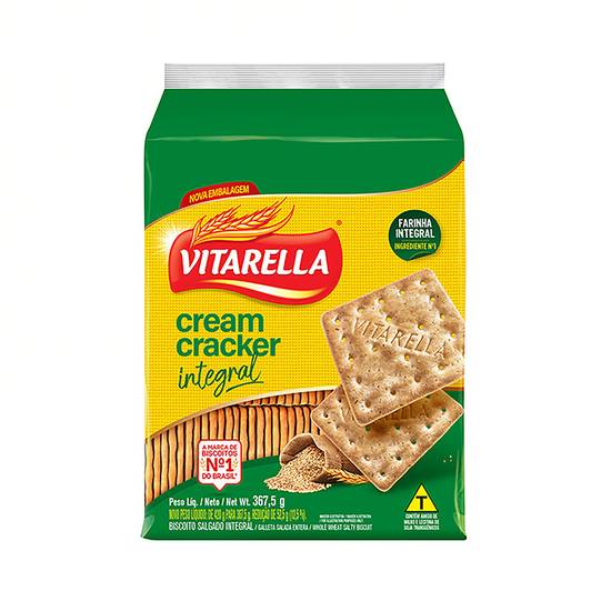 Vitarella biscoito salgado cream cracker integral (367,5g)