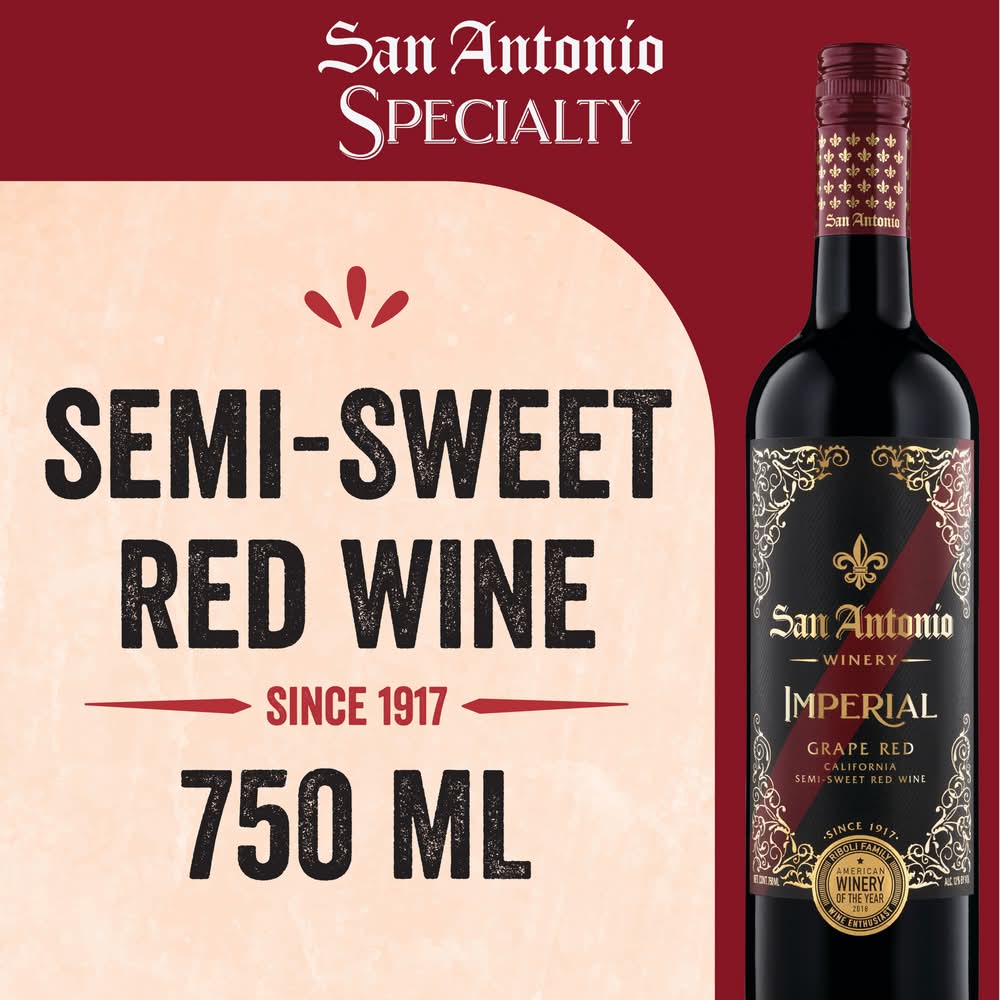 San Antonio Winery Specialty Imperial Red Semi-Sweet Red Wine (750 ml)