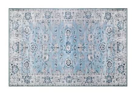 Washable Rug 48inx72in Blue