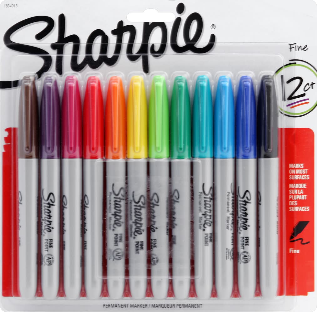 Sharpie Fine Point Permanent Markers (12 ct)