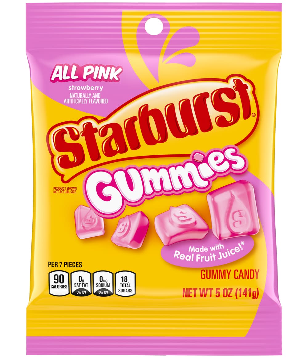 Starburst All Ping Gummies Candy, Strawberry (5 oz)