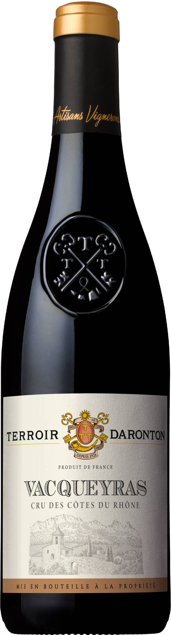 Terroir Daronton - Vin rouge côtes du Rhône vacqueyras (750 ml)