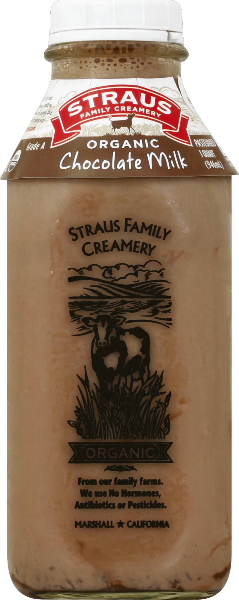 Straus Organic Chocolate Milk (33.3 oz)