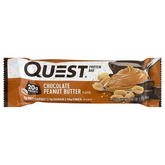 Quest Chocolate Peanut Butter Flavor Protein Bar