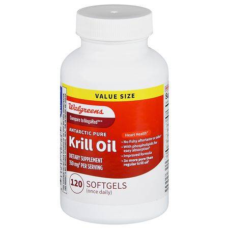 Walgreens Antarctic Pure Krill Oil 350 mg Softgels (120 ct)