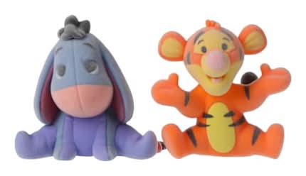 Disney Winnie The Pooh Flocked Figures 2-Pack Eeyore & Tigger