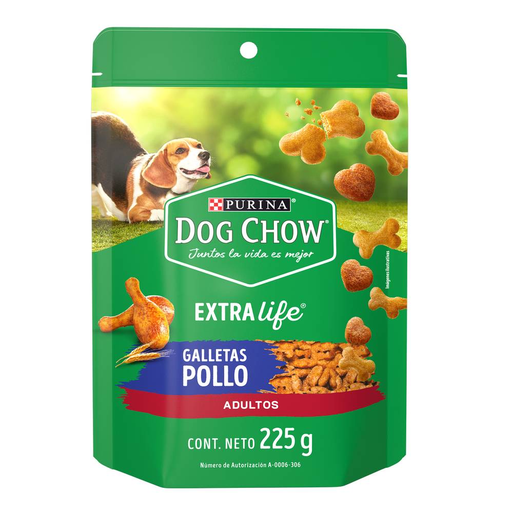 Dog chow galletas para adulto sabor pollo (bolsa 225 g)