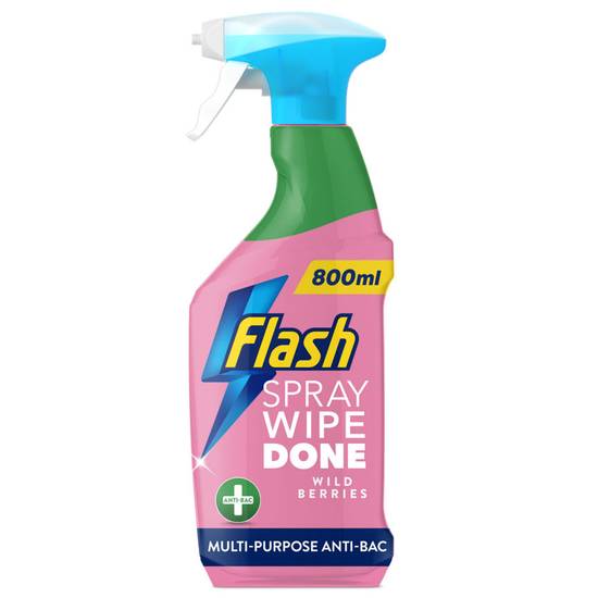 Flash Spray.Wipe.Hinched. Wild Berries Antibacterial Multi Purpose Cleaning Spray 800ML