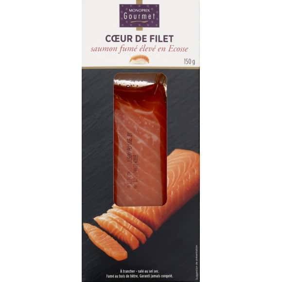 Monoprix Gourmet Coeur De Filet De Saumon Fume La Boite De 150 G