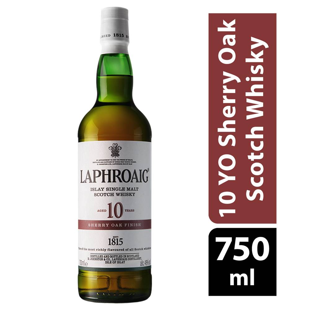 Laphroaig 10 Year Old Single Malt Scotch Whisky (750 ml)