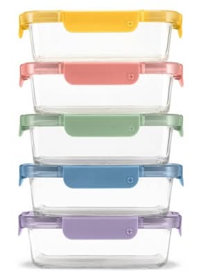 Ello Lock Meal Prep Food Storage Container Set, Assorted (10 ct)