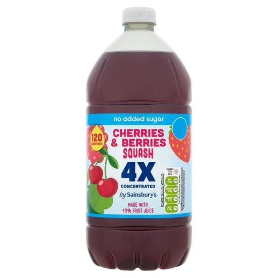 Sainsbury's Quadruple Strength Cherries & Berries Squash 1.5L