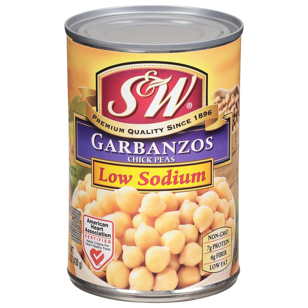 S&W Low Sodium Garbanzos Chick Peas (15.5 oz)