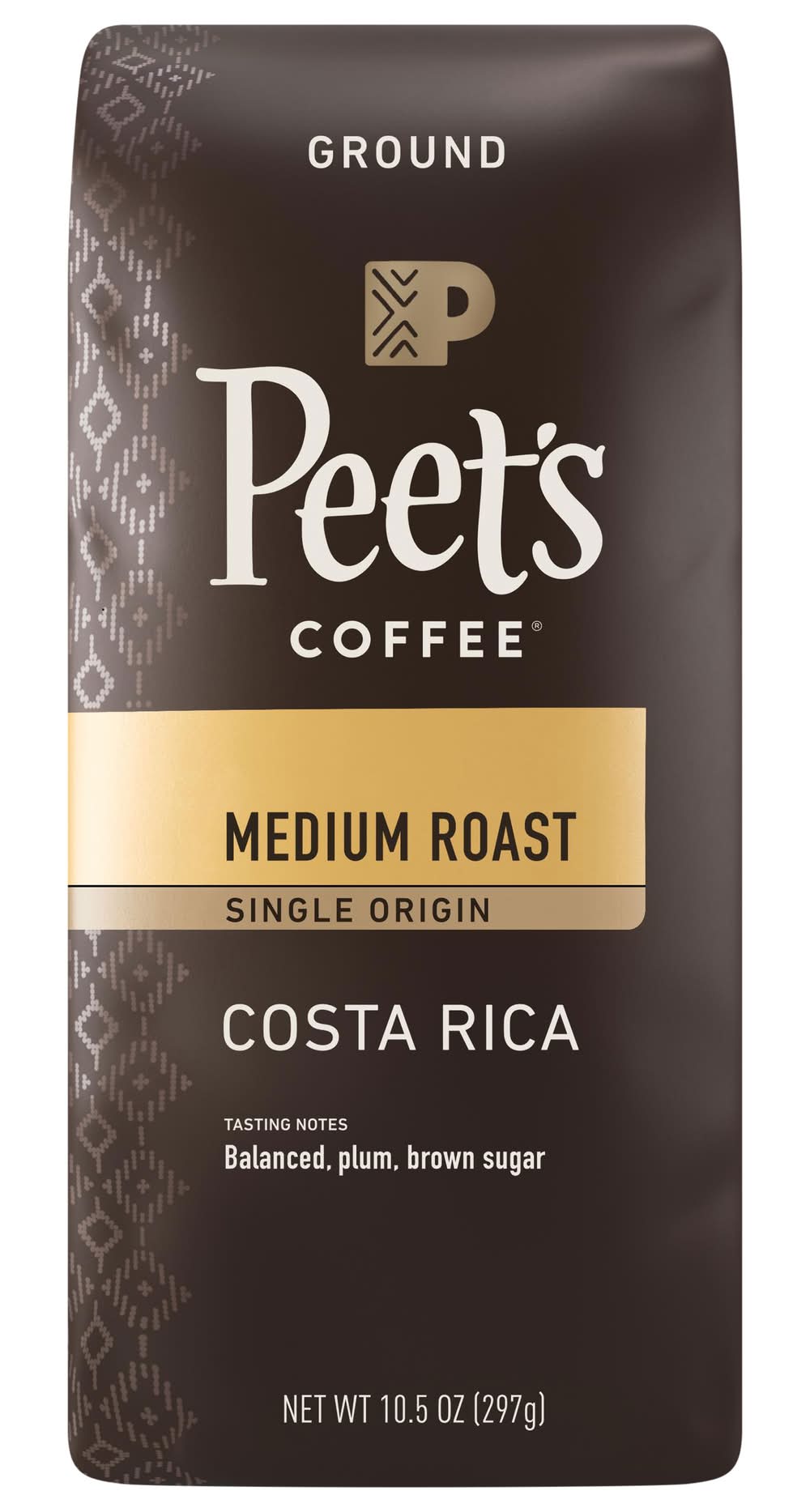 Peet's Coffee Medium Roast Single Origin Ground Coffee, Costa Rica (10.5 oz)