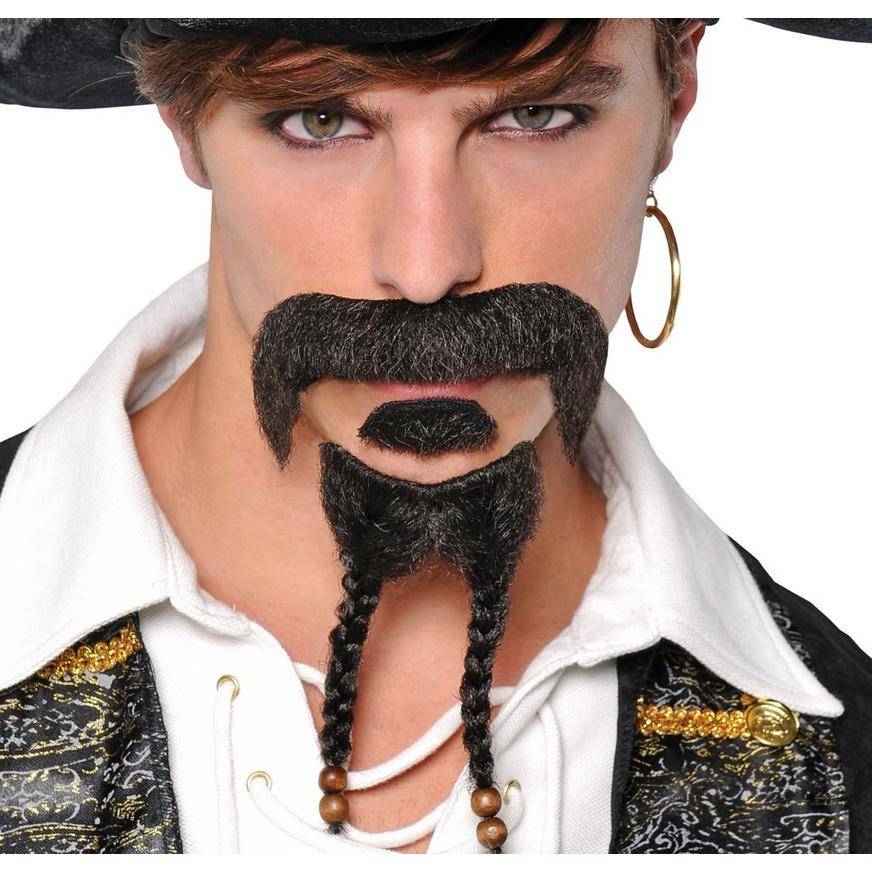 Pirate Moustache Goatee Set