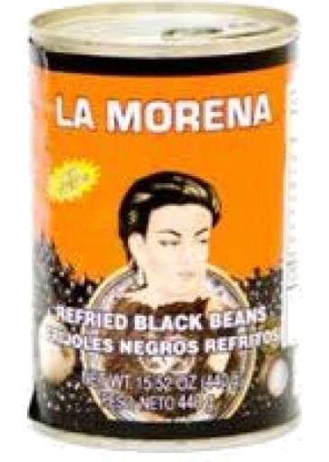 La Morena Refried Black Beans (440g)