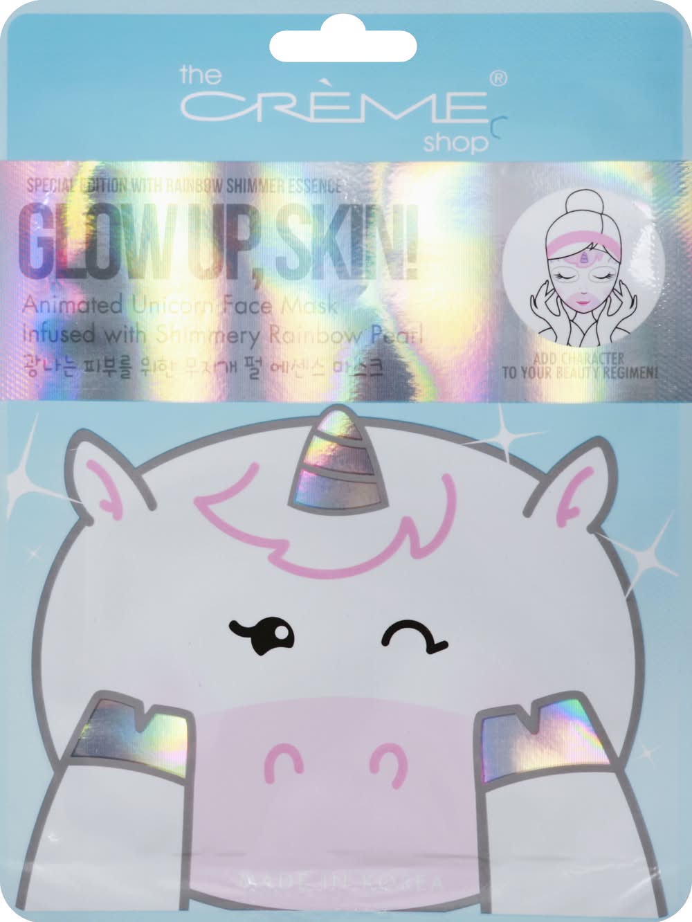 The Crème Shop Animate Unicorn Face Mask