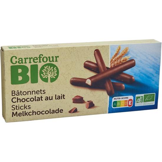 Carrefour Bio - Bâtonnets de chocolat au lait