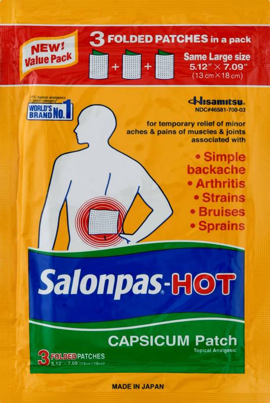 Salonpas Value pack Hot Capsicum Patch (3 ct)