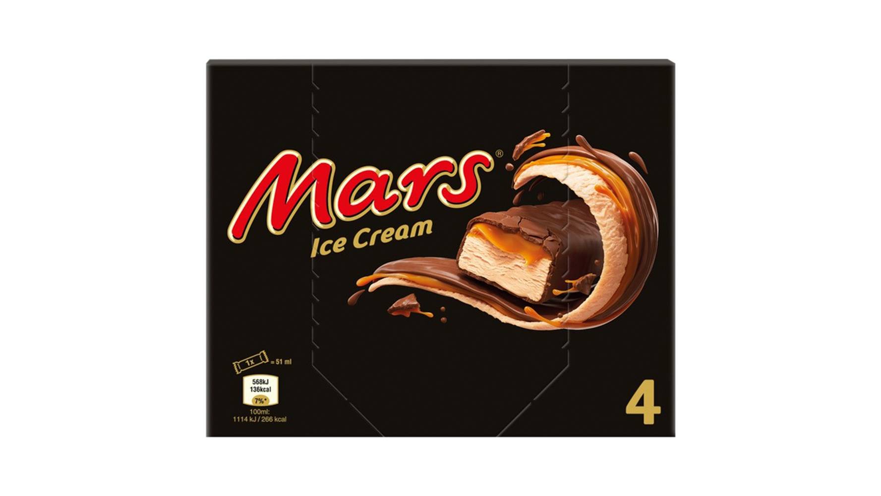 Mars Caramel Ice Cream Bars (4 ct) (chocolate)