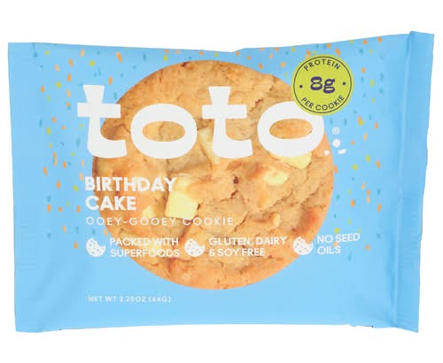 Toto Foods Co Birthday Cake Seed Oil Free Cookie