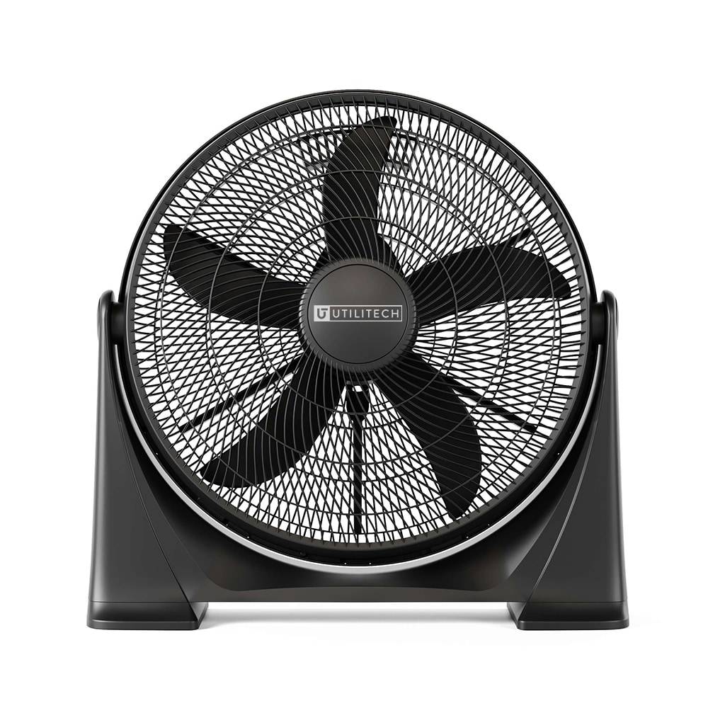 Utilitech 20-in 120-Volt 3-Speed High Velocity Indoor Black Box Fan | FB50-17H