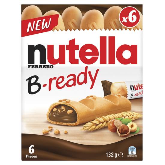 Nutella B-Ready Biscuit Multipack 6x22g 132g