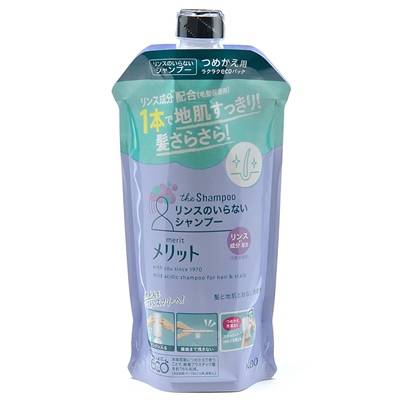 花王　メリット　リンスのいらないシャンプー　詰替　３４０ｍｌ