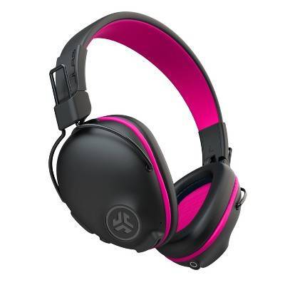 JLab JBuddies Pro Bluetooth Wireless Over-Ear Kids Headphones - Black/Pink