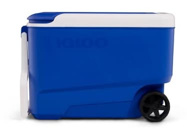 Igloo Wheelie Cool Rolling Cooler 38 Qt, Blue