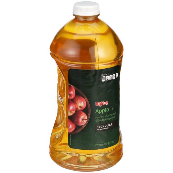 Hy-Vee No Sugar Added 100% Apple Juice (96 fl oz)