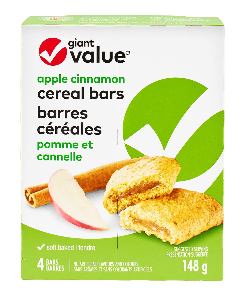 Gaint Value Apple Cinnamon Cereal Bars (148 g, 4 ct)
