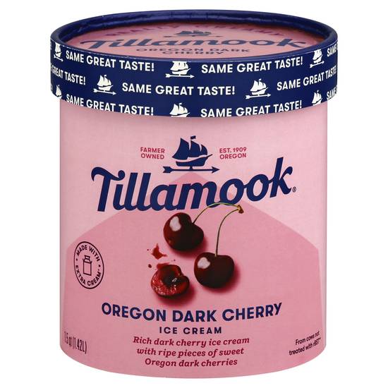 Tillamook Oregon Dark Cherry Ice Cream