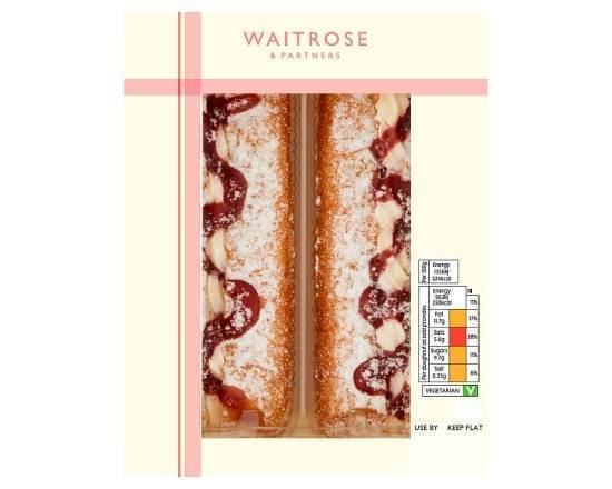 Waitrose & Partners 2 Strawberry Jam & Cream Doughnuts